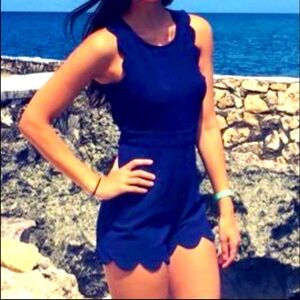 Monteau Short Blue Romper. Like new!